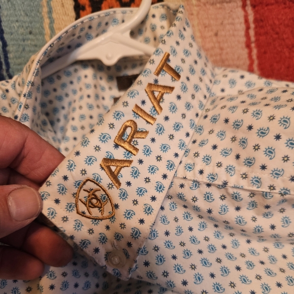 Men's Ariat Western Button Down Shirt - Picture 8 of 12